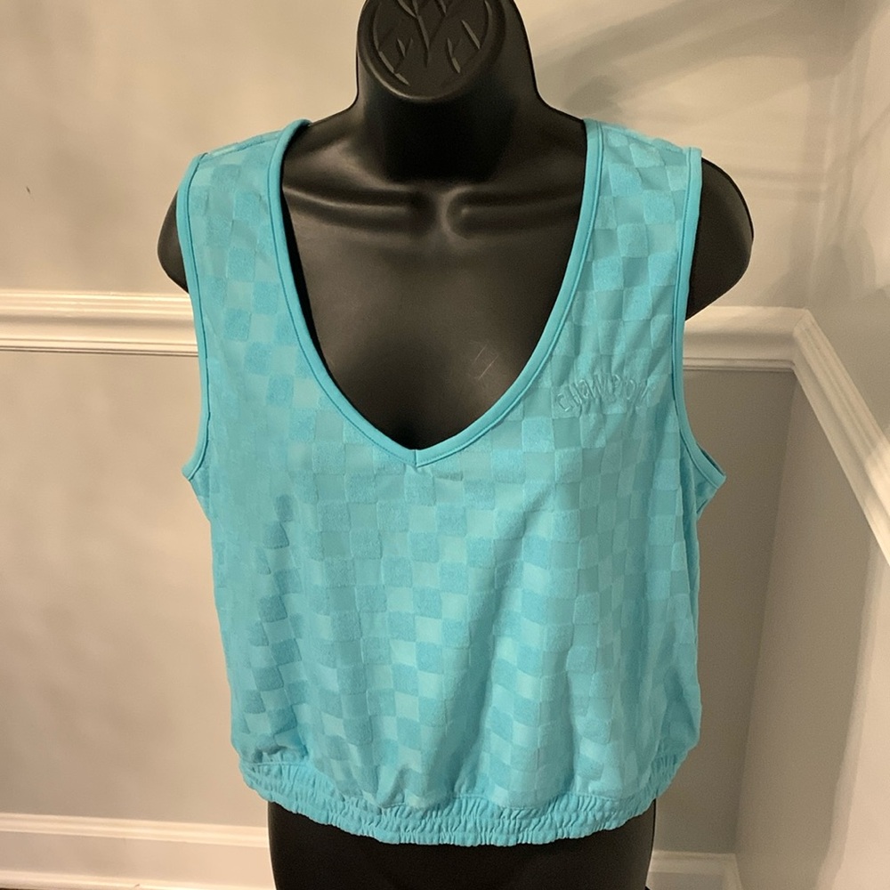 Champion Aquarelle Textured Crop Tank Size M NWOT